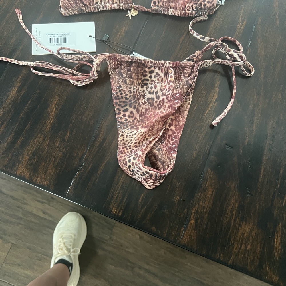 Leopard Print Triangle Bikini Set - Picture 5 of 7